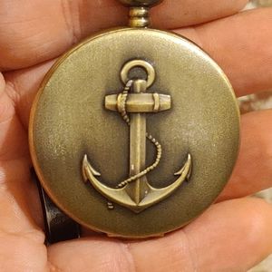 Anchor Pocket Watch Antique Bronze NEW